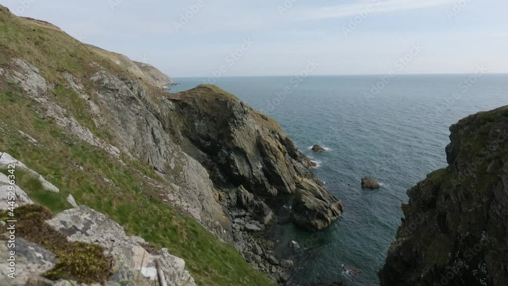 Scenic View Of The Howth Cliffs In Dublin Ireland - timelapse shot Scenic View Of The Howth Cliffs In Dublin Ireland - timelapse shot