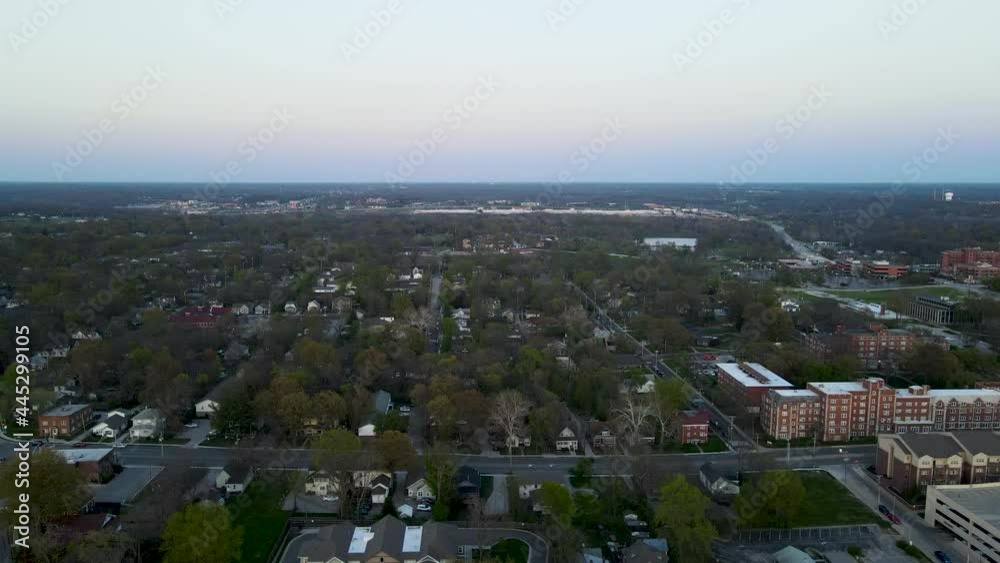 Columbia, Missouri - City in Midwest Landscape in United States, Aerial Columbia, Missouri - City in Midwest Landscape in United States, Aerial