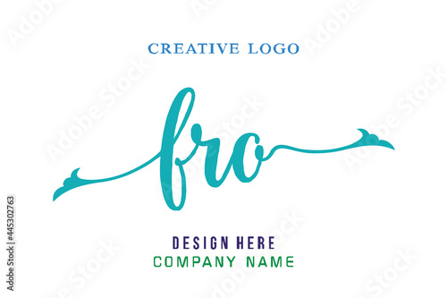 FRO lettering logo is simple, easy to understand and authoritative