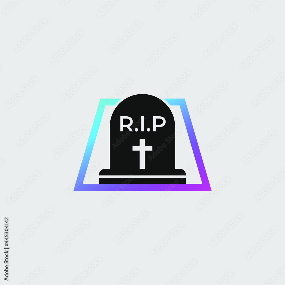 Modern abstract logo and symbol for industrial and technology. Gradient color. Eps 10. Gravestone logo Modern abstract logo and symbol for industrial and technology. Gradient color. Eps 10. Gravestone logo