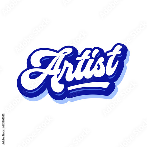 artist lettering in vector. typewriting illustration for symbol, emblem, invitation, or headline magazine. a versatile calligraphy writing for any creative design.