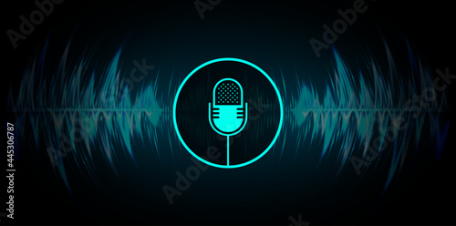 Sound waves oscillating dark light
