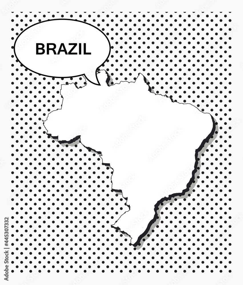 Pop art map of Brazil