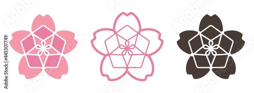 Sakura Japanese Flower Icon Graphic Vector 