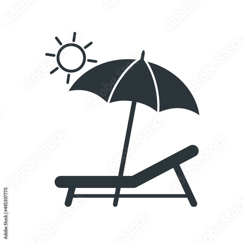 illustration of sunbathing, sunbathing icon, vector art.
