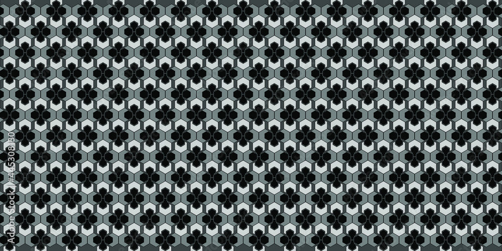 Abstract Hexagon pattern black background. Modern Vector texture illustration. Abstract Hexagon pattern black background. Modern Vector texture illustration.