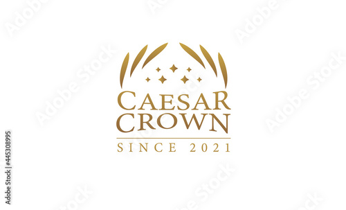 Caesar Crown simple elegant  typography logo design inspiration