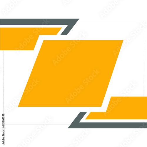 yellow and black angled and taper square banner design