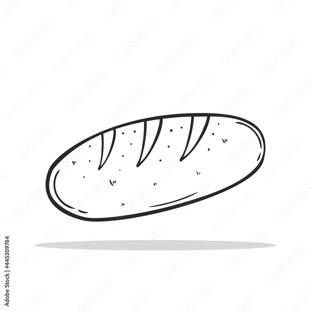 Hand drawn Bread icon Design Template. vector sketch doodle illustration. Outline style.Perfect for food concepts, diet infographics, icons or web design, street restaurants menu Hand drawn Bread icon Design Template. vector sketch doodle illustration. Outline style.Perfect for food concepts, diet infographics, icons or web design, street restaurants menu