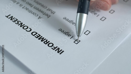 
The client reads the paper document 