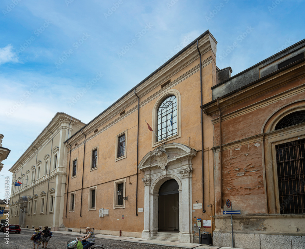 Fototapeta premium Municipal library building in Mantua, Italy