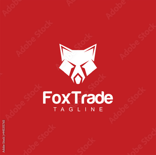 Creative abstract fox logo Design Silhouette Vector Illustration. wolves wolf Head Logo Icon Template Emblem.