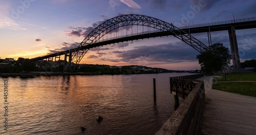 Time Lapse of a sunset at Fredrikstad Bridge in southern Norway