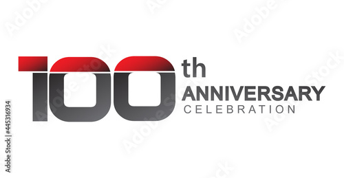 100th anniversary logo red and black design simple isolated on white background for anniversary celebration. Free Download 100th anniversary logo red and black design simple isolated on white background for anniversary celebration. - GFXLoad