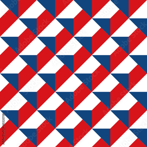 seamless pattern of czech republic flag. vector illustration. print, book cover, wrapping paper, decoration, banner and etc