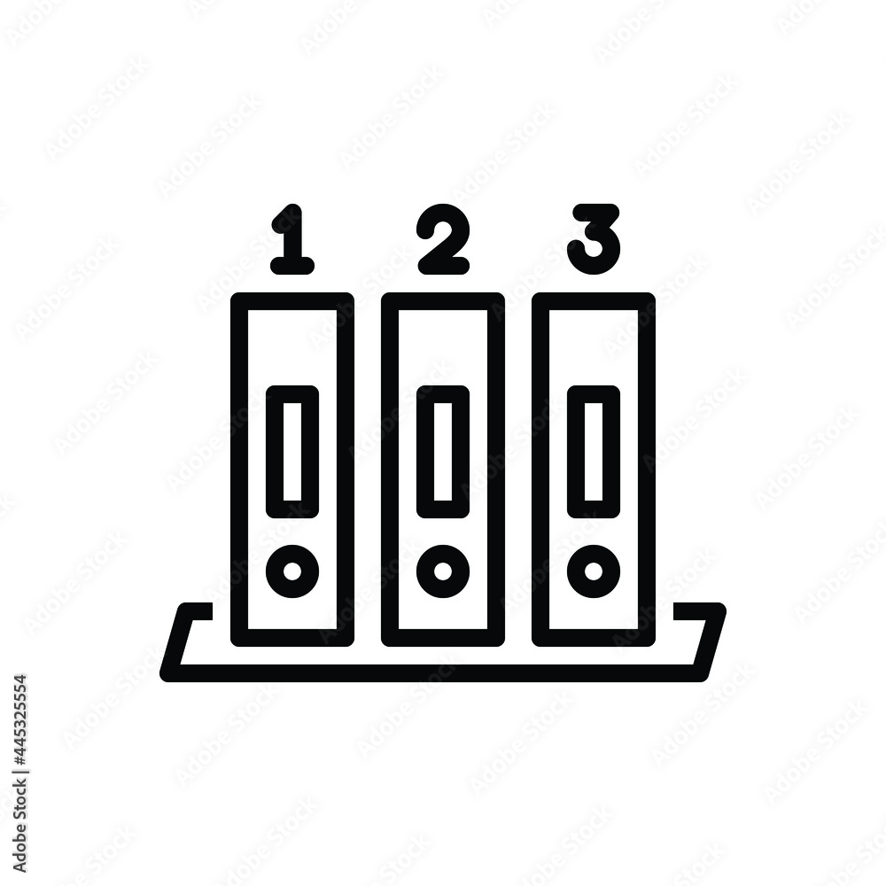 Black line icon for systematic Black line icon for systematic