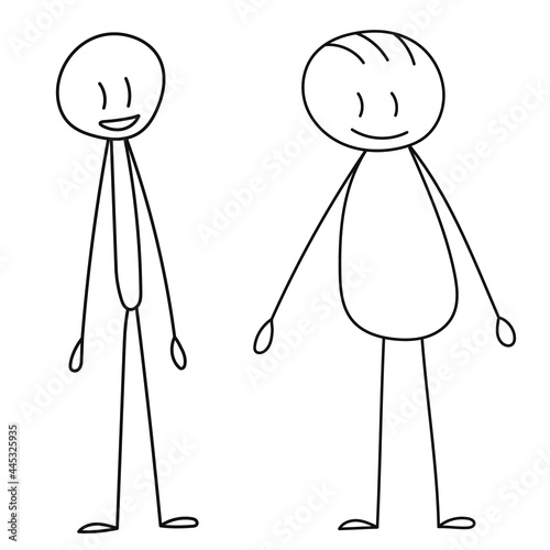 fat and thin man stick figure