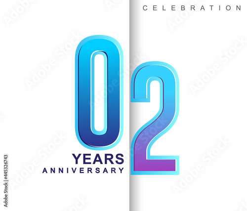 Wallpaper Mural 2nd Years Anniversary with colorful design. Applicable for brochure, flyer, Posters, web and Banner Designs, anniversary celebration Torontodigital.ca