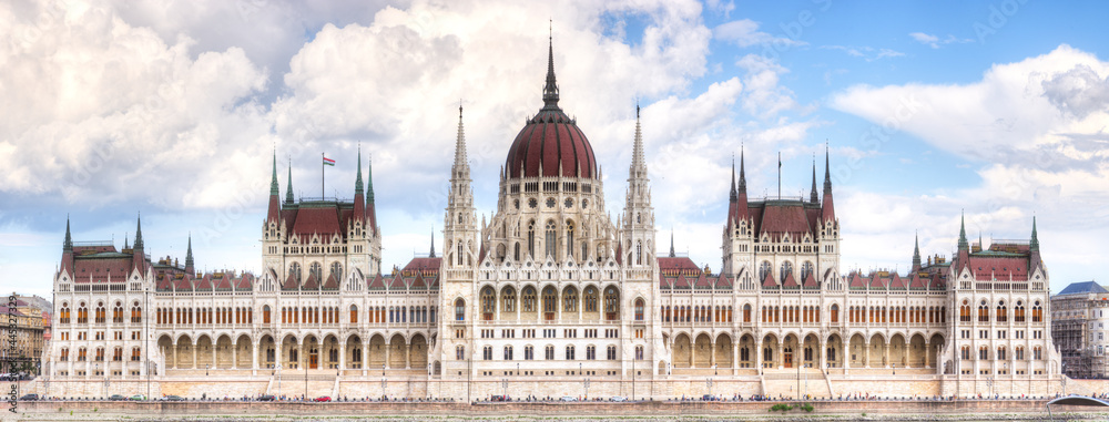 Das Parlaments- und Regierungsgebäude in Budapest, der Hauptstadt Ungarns