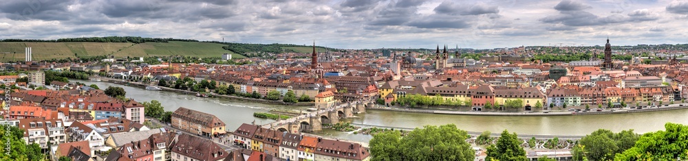Übersicht über den Stadtkern von Würzburg