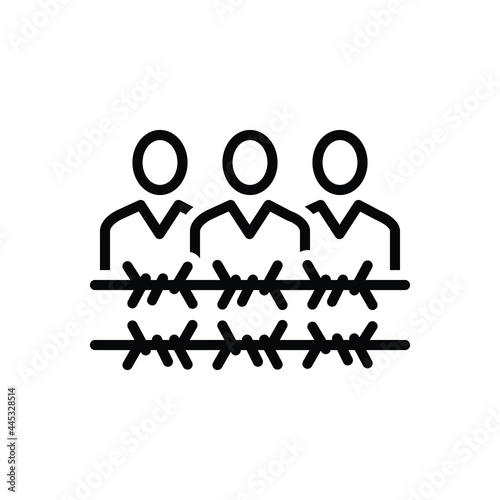 Black line icon for frontier