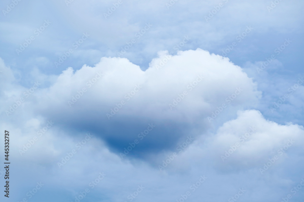 Amazing Natural Heart Shape Cumulus Cloud Floating on the Sky Amazing Natural Heart Shape Cumulus Cloud Floating on the Sky
