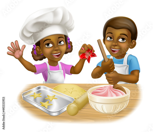 Black Girl and Boy Cartoon ...