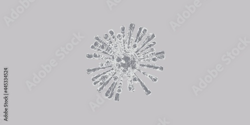 Corona Virus cell. 3D illustration. Coronavirus background.