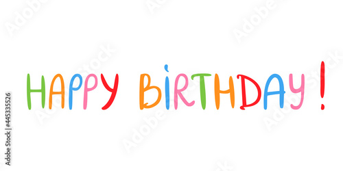 color happy birthday phrase