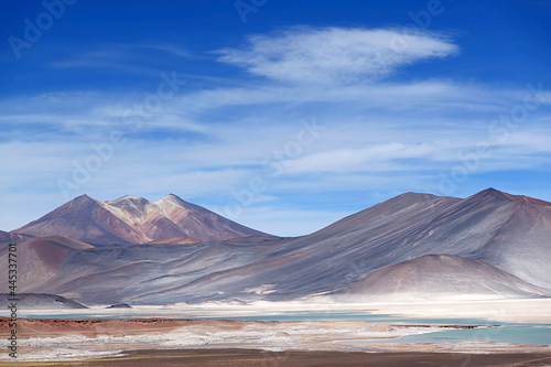 Salar de Talar, the High Plateau Salt Lakes in Los Flamencos National Reserve, Antofagasta Region, Northern Chile, South America