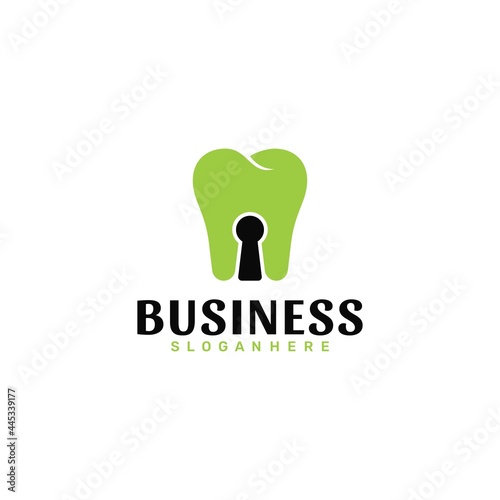 Dental Keyhole Logo. Vector Design.