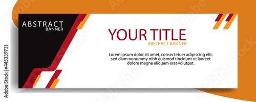Elegant red banners of standard sizes for sale. Design template vector
