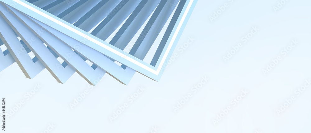 Abstract Background. Arrow Check Mark Concept and Architecture Modern with Geometric shapes and Origami Paper on blue. banner, Copy Space - 3d Rendering Abstract Background. Arrow Check Mark Concept and Architecture Modern with Geometric shapes and Origami Paper on blue. banner, Copy Space - 3d Rendering