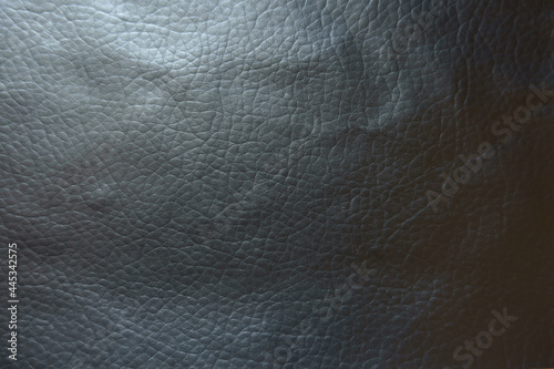 Top view of black faux leather fabric