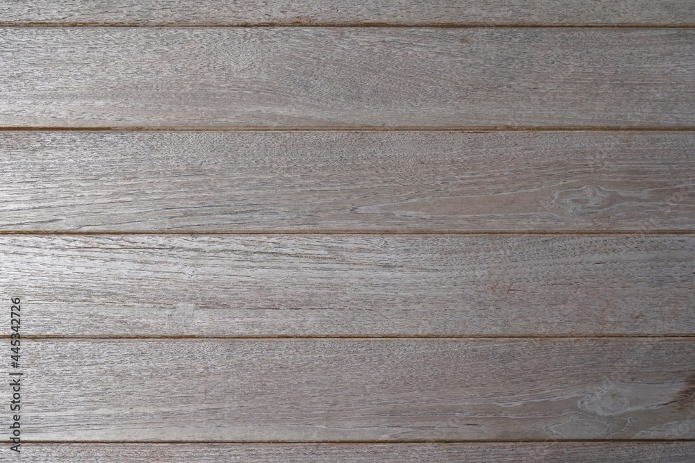 Fototapeta premium Texture of the wooden floor, Surface grunge of wood board plank, Horizontal lines pattern background, Top view