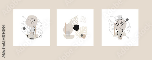 abstraction, abstract, painting, poster, print, interior, decor, wall, interior, bedroom, office, beauty salon, care, person, girl, nature, leaves, minimalism, natural, composition, gallery, top, beau