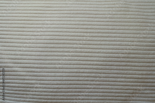 Horizontal wales on white viscose and polyester ribbed fabric
