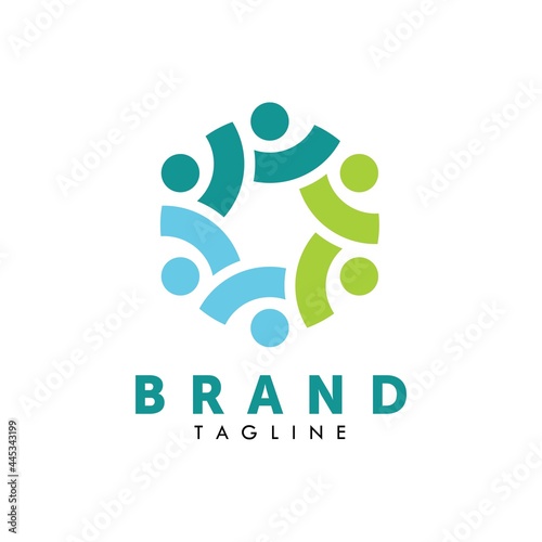 United People Logo Design Vector Image