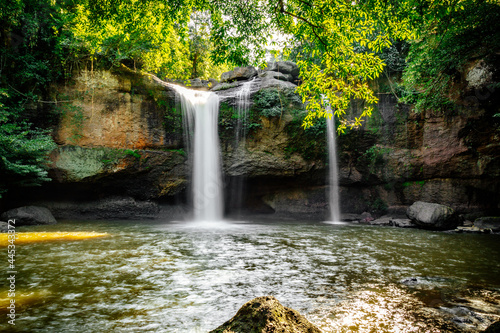 Fototapeta Naklejka Na Ścianę i Meble -  Haew Suwat Waterfall in Khao Yai National Park in Nakhon Ratchasima, Thailand