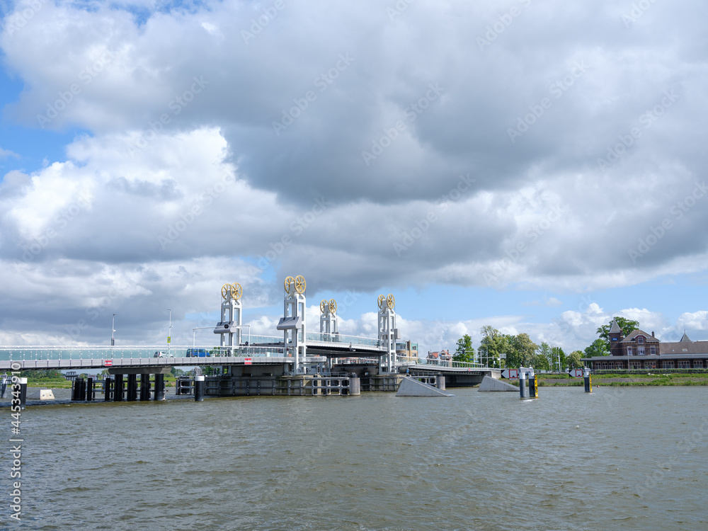 The Stadsbrug (City bridge) in Kampen, Overijssel Province, The Netherlands