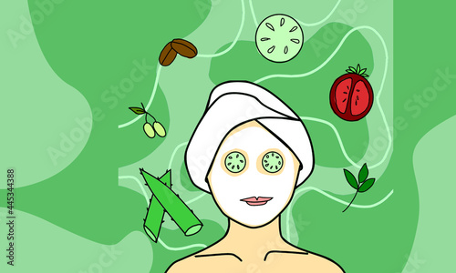 Illustration design about facials to be healthier