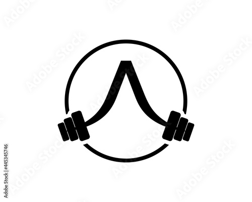 a letter athletic fitness logo template