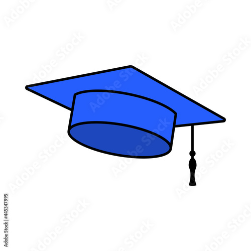 Graduate cap. Doodle style icon.