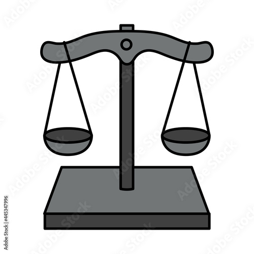 Scales device. Doodle style icon.