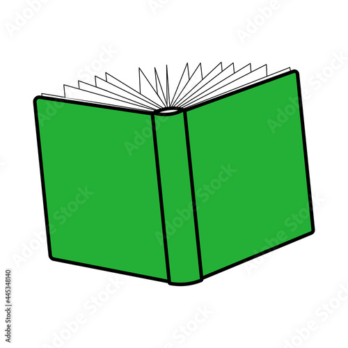 Open book, cover. Doodle style icon.