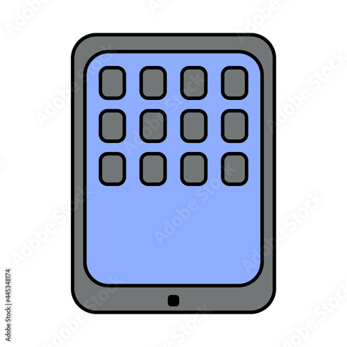 Tablet. Doodle style icon.