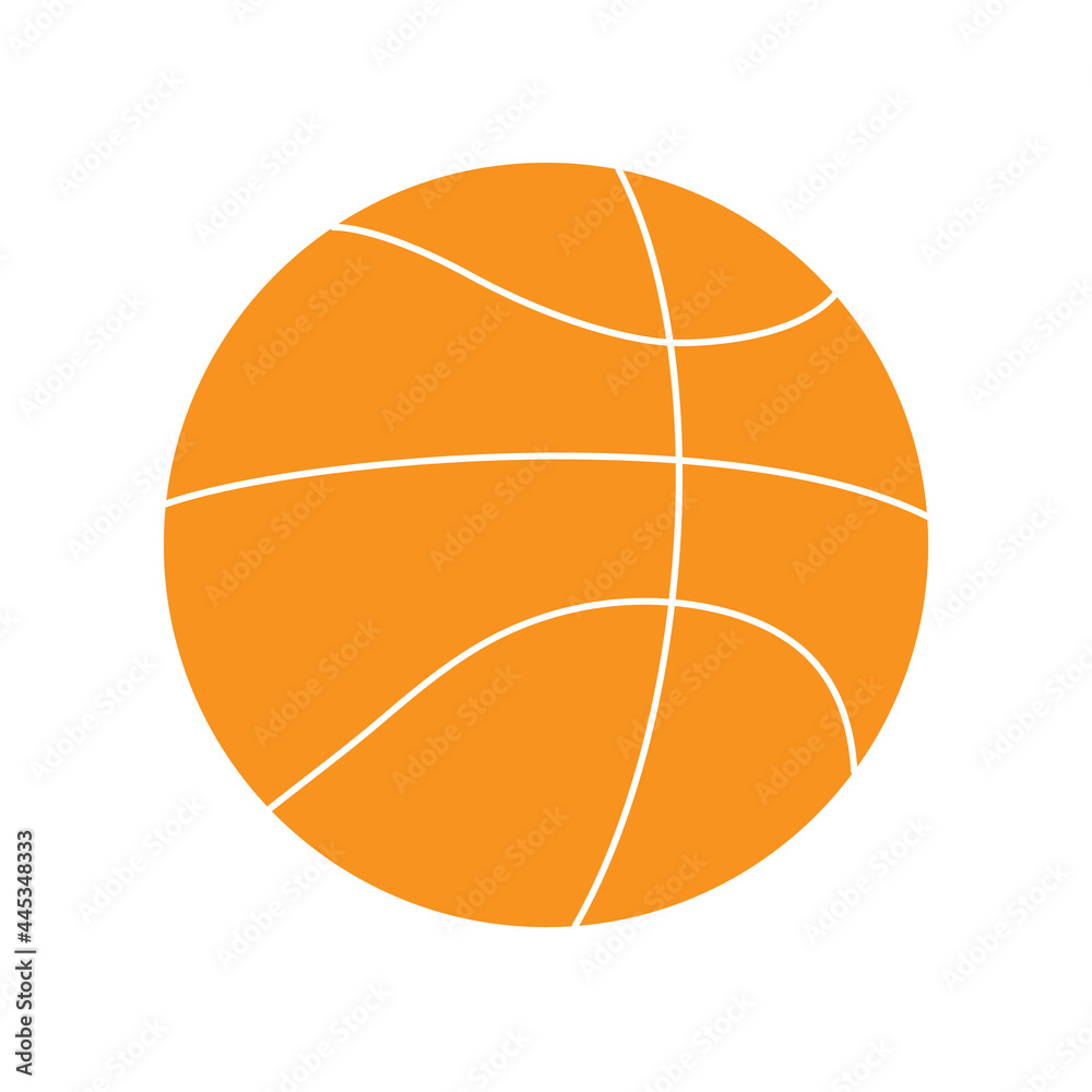 Basketball ball. Doodle style icon.
