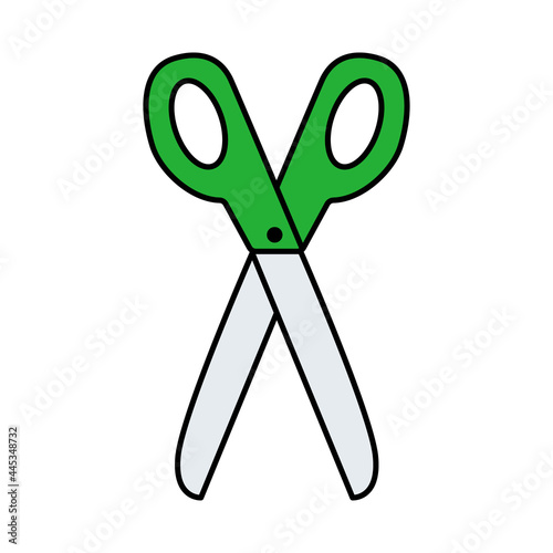 Scissors. Doodle style icon.