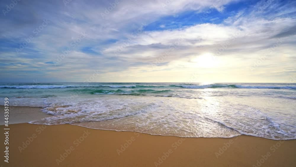 Phuket beach Summer sea in sunny day beautiful Tropical seashore scenic off phuket beach phuket thailand with wave crashing on sandy shore Amazing travel and tour background Copy space Phuket beach Summer sea in sunny day beautiful Tropical seashore scenic off phuket beach phuket thailand with wave crashing on sandy shore Amazing travel and tour background Copy space
