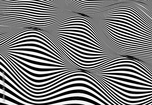 Abstract lines wave. Wavy stripes pattern. Vector illustration